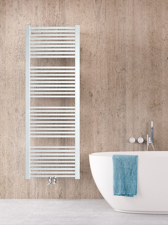 Instamat handdoekradiator Rim mat wit met aansluitset - 150 x 60 cm