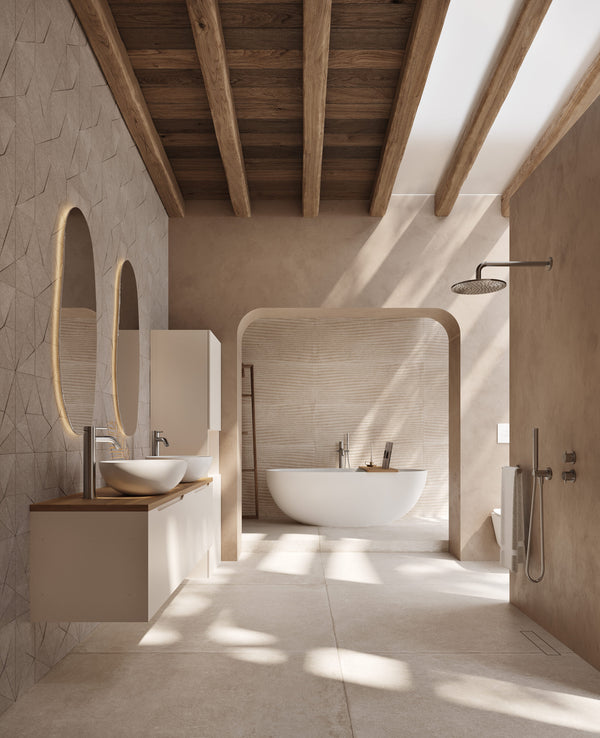 Desert Glow zandkleur badkamer