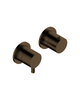 Mastello Fusion horizontale thermostaat met omstel afbouw - Coffee PVD