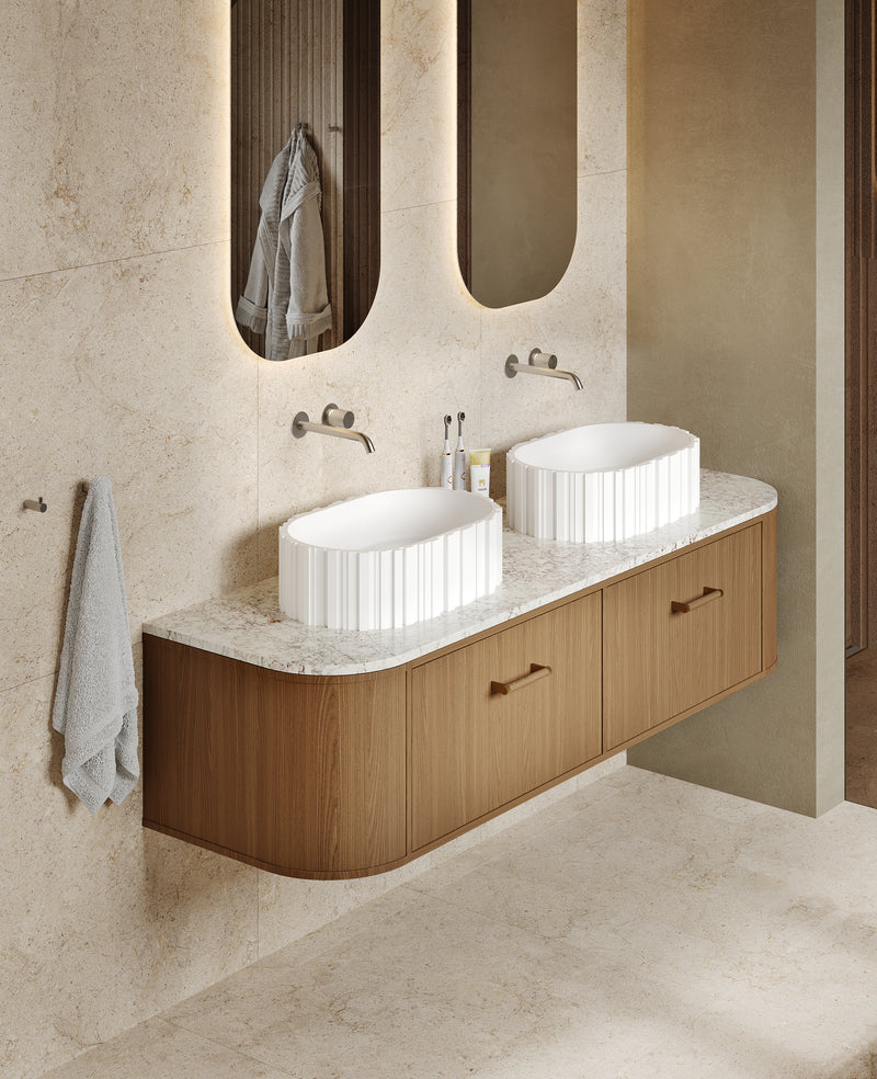 Mastello solid surface waskom Fave mat wit - 56 cm