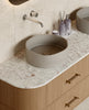 Mastello solid surface waskom Reeve sahara clay zonder clickwaste - 39 cm