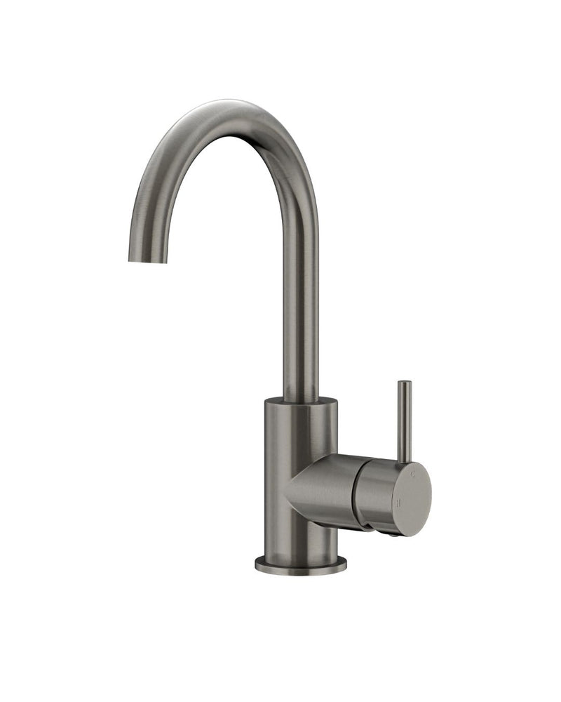 Mastello gun metal wastafelmengkraan met draaibare uitloop afbeelding 1