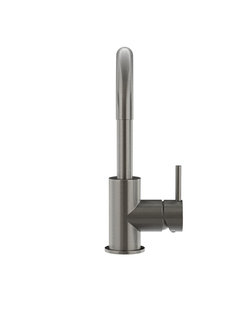 Mastello gun metal wastafelmengkraan met draaibare uitloop afbeelding 2
