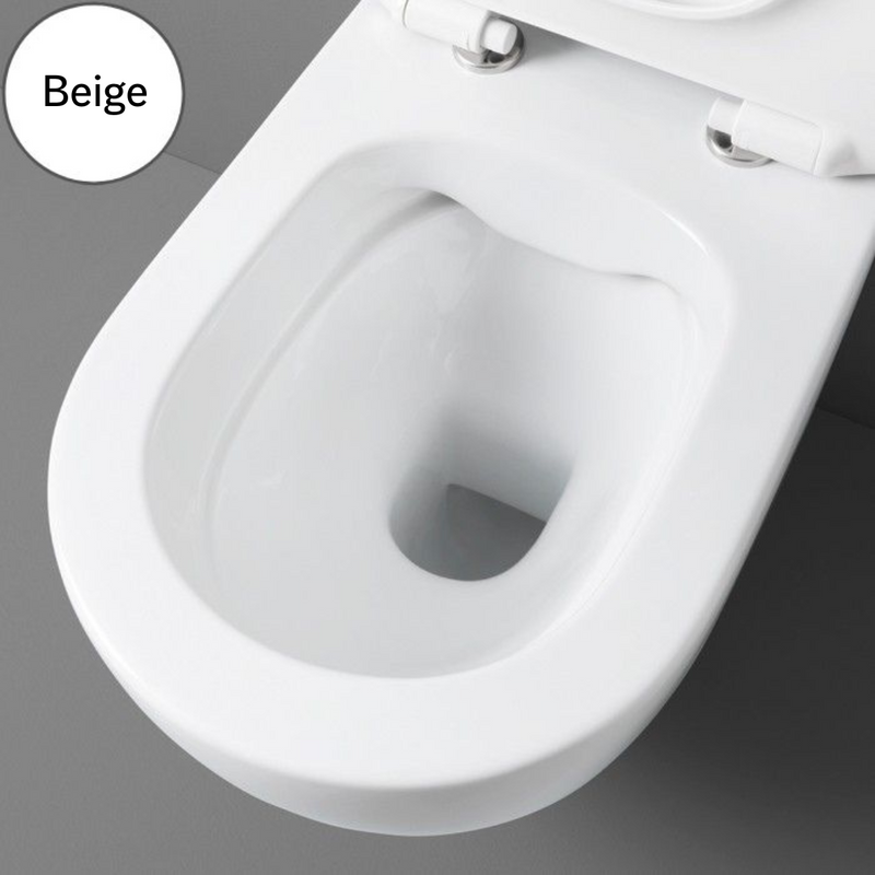 Artceram hangend toilet rimless met soft-close toiletzitting beige