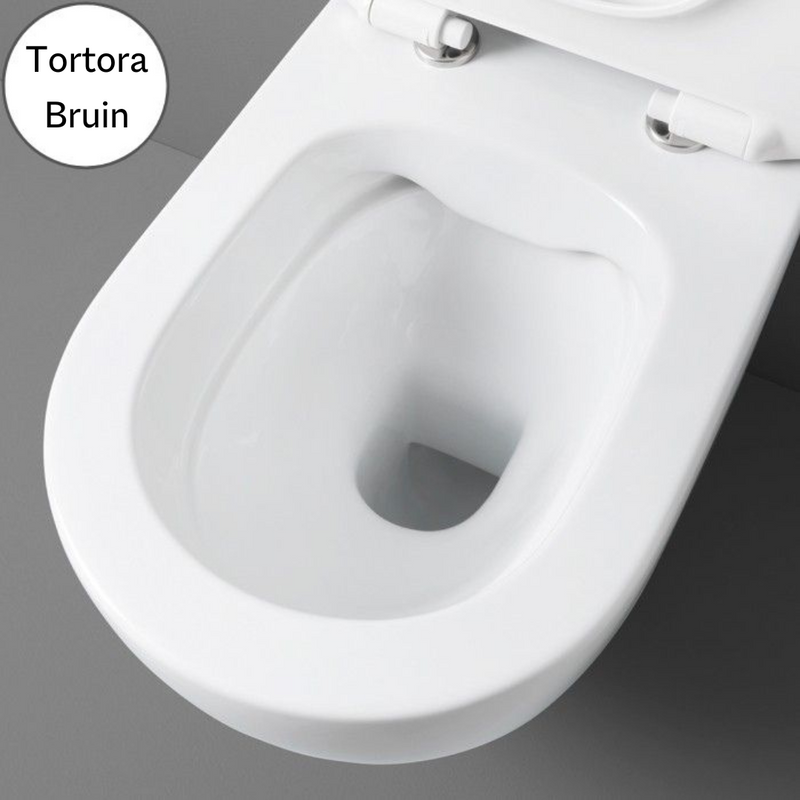 Artceram hangend toilet rimless met soft-close toiletzitting mat tortora bruin