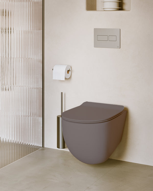 Mastello toilet in tortora bruin in luxe badkamer