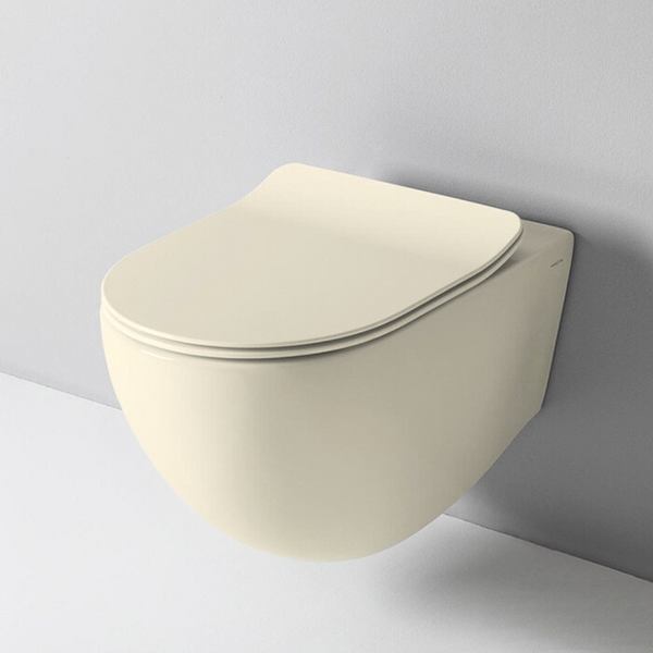 Artceram hangend toilet rimless met soft-close toiletzitting beige