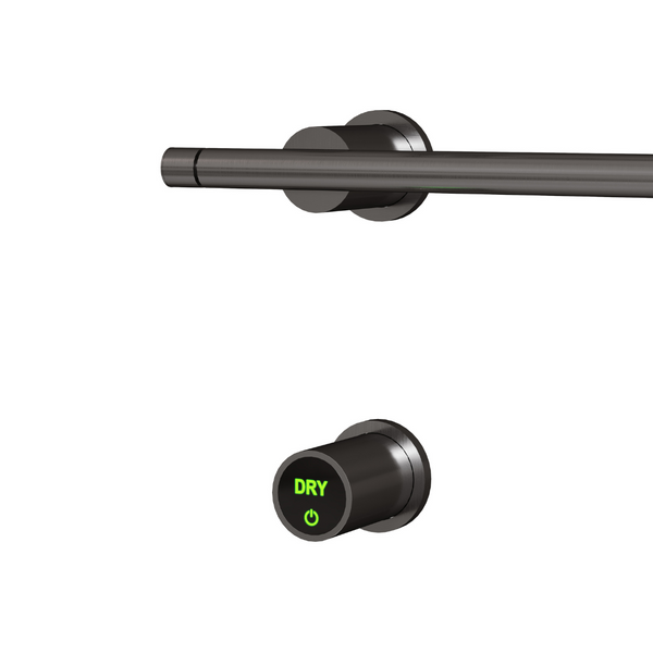 Elektrische handdoekwarmer Miami gun metal PVD afbeelding 2