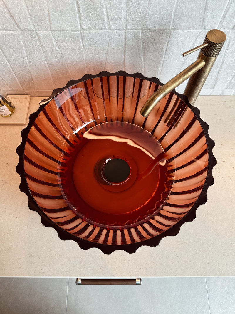 Mastello transparante waskom 'Thuis by Laura' Amber Embrace - 40 cm