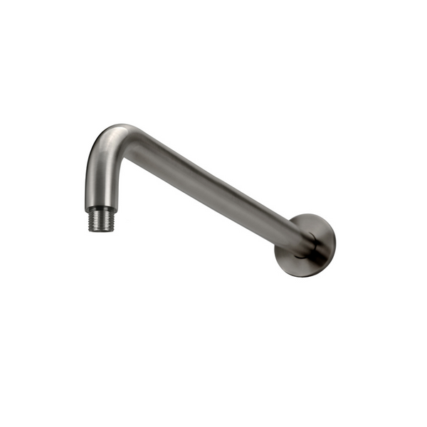 Gun metal PVD gebogen wandarm 40 cm