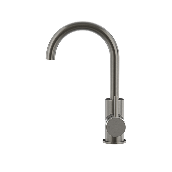 Gun metal wastafelmengkraan met draaibare uitloop afbeelding 2