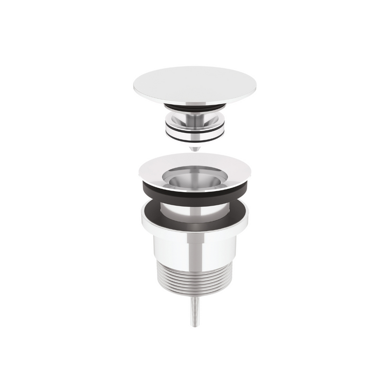 Chromen pop-up wastafel afvoerplug universeel 3