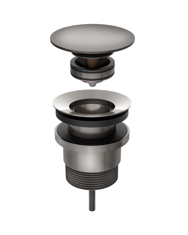 Meir gun metal pop-up wastafel afvoerplug universeel