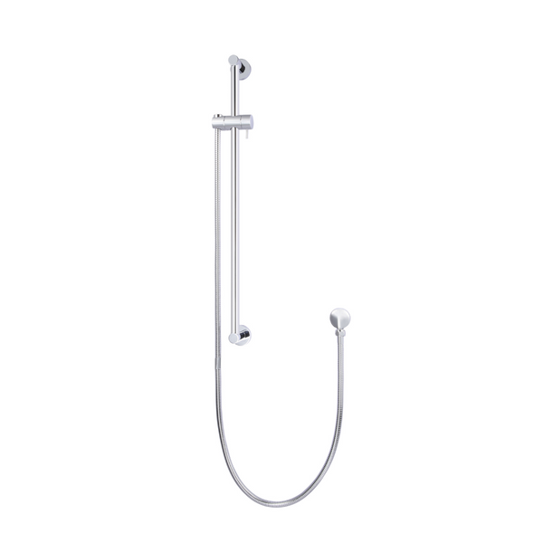 Chromen handdouchehouder met glijstang