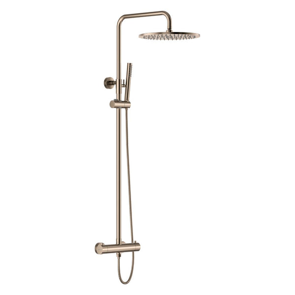 Rosé gouden douche opbouw thermostaatkraan afbeelding 2