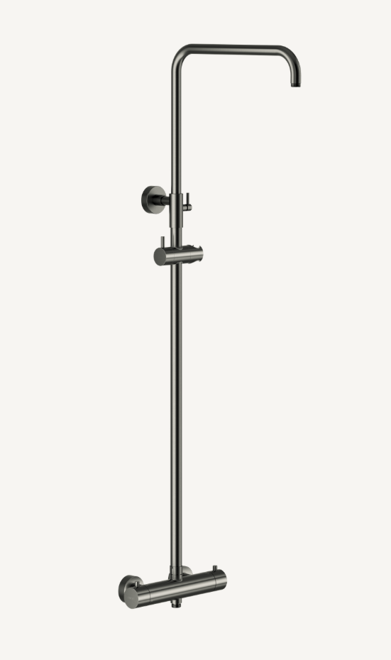 Meir gun metal PVD opbouw doucheset met thermostaatkraan