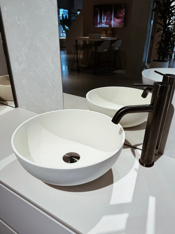 Mastello solid surface waskom Sottile rond sahara sand - 39 cm