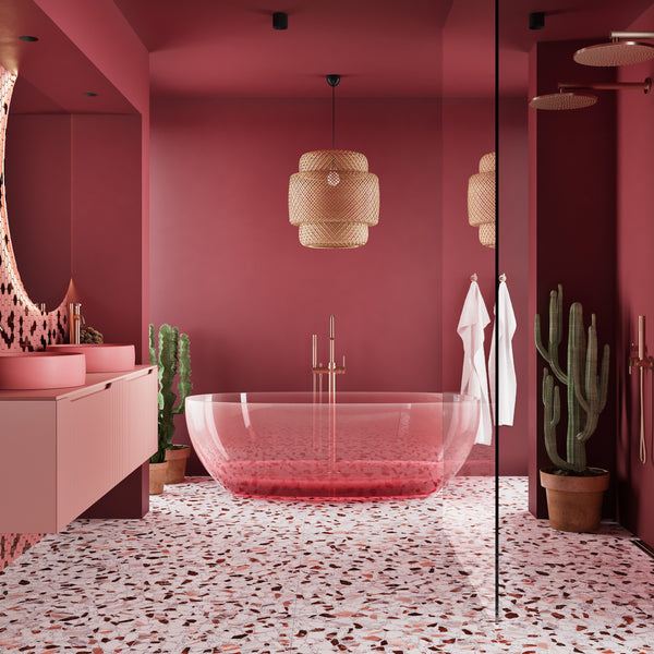 Mastello roze badkamer met Icon roze bad