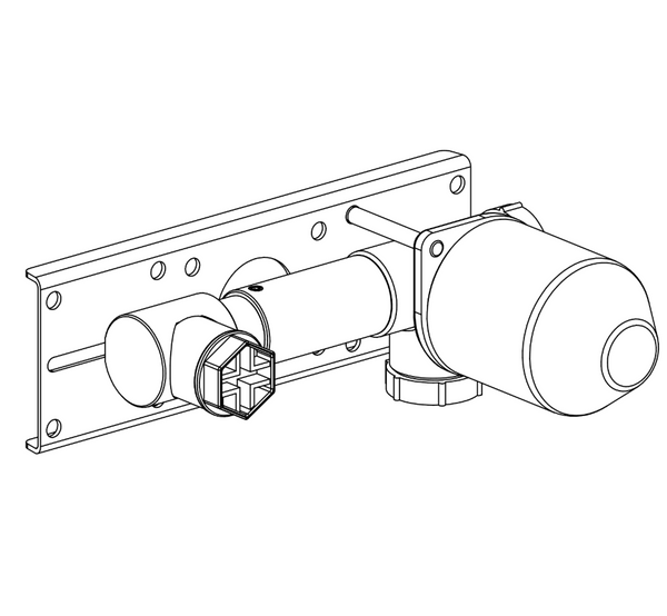 Mastello RVS inbouwdeel mengkraan met brug