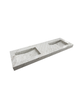 Mastello solid surface dubbele wastafel Senti sabbia - 120 cm