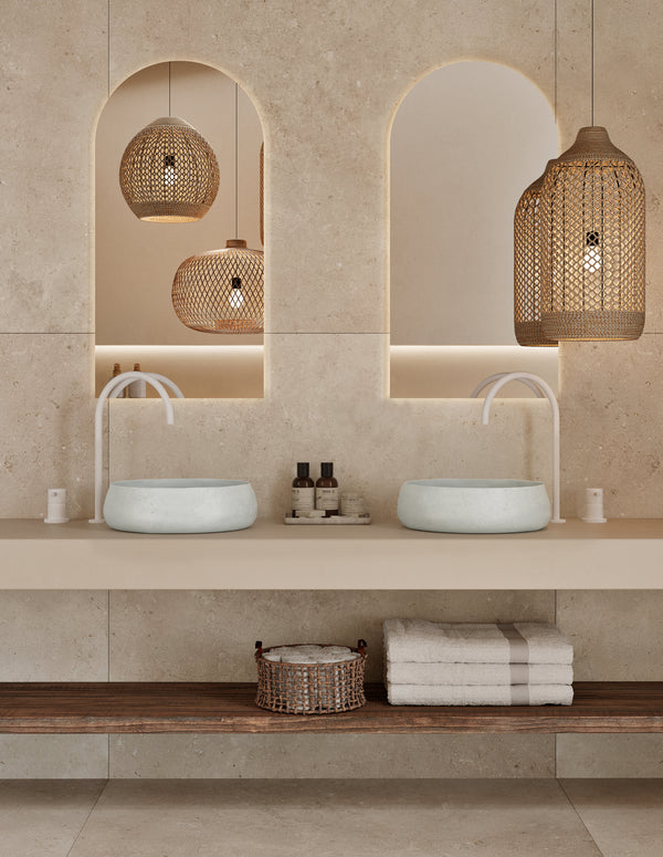 Mastello betonnen waskom Reeve ivory 2