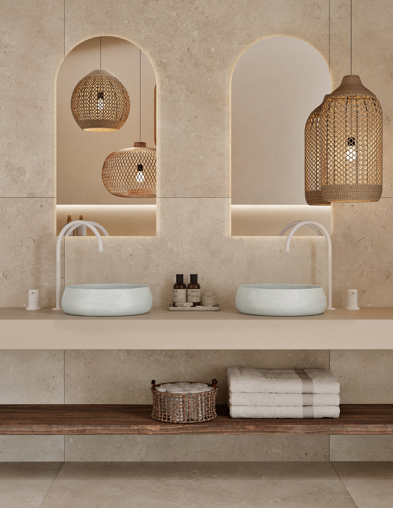 Mastello betonnen waskom Reeve ivory 2