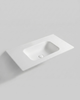 Mastello solid surface enkele wastafel Moss mat wit - 60 cm