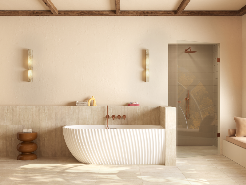 Mastello acryl half vrijstaand hoekbad rechts Oyster mat wit - 170 cm