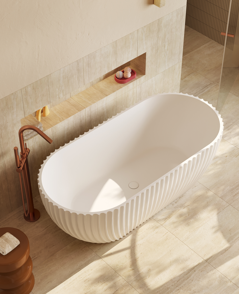 Mastello acryl vrijstaand bad Oyster mat wit - 170 cm