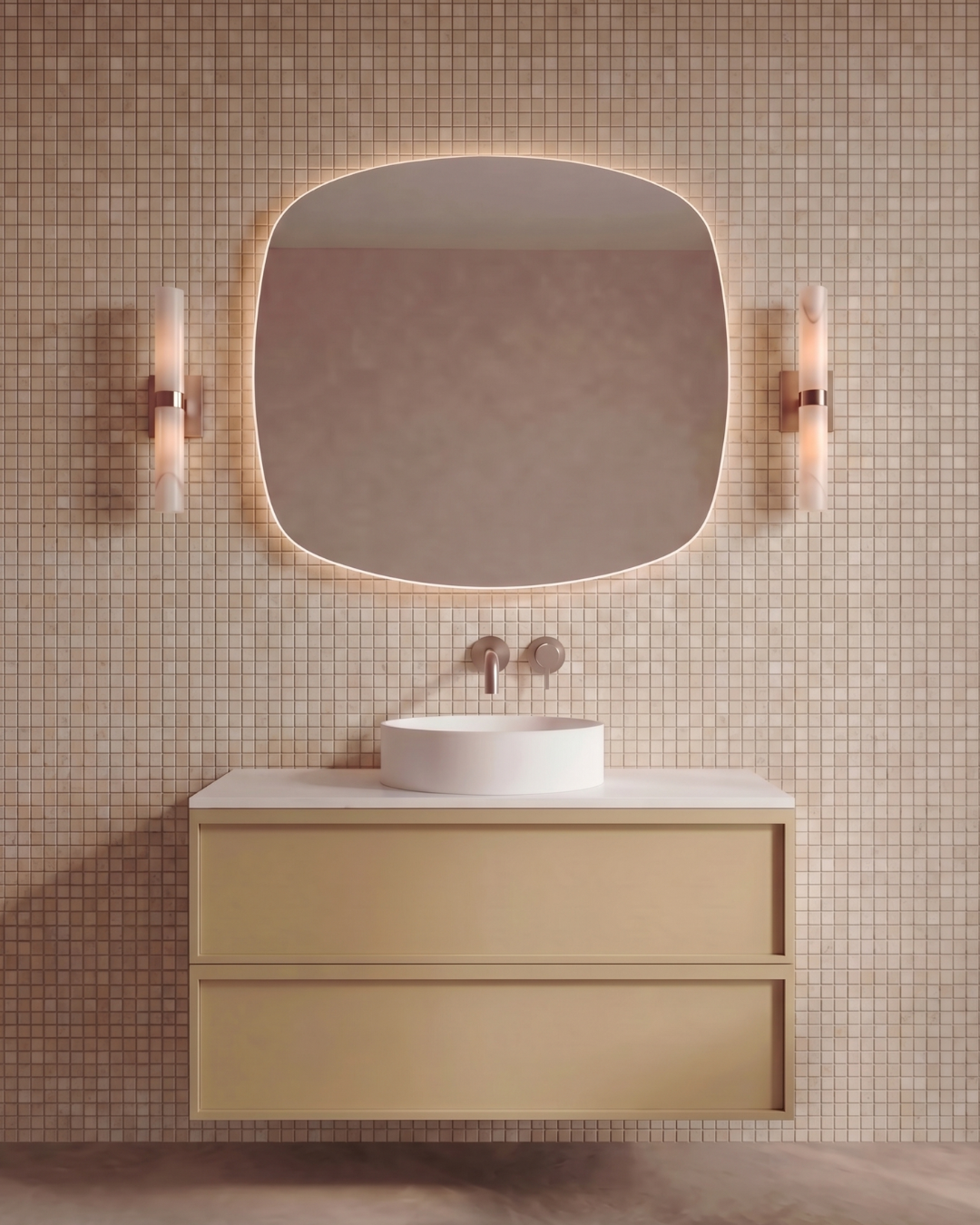 Mastello badmeubel Sumi dubbel spice met solid top
