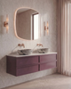 Mastello badmeubel Sumi dubbel berry met solid top - 140 cm