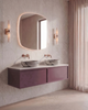 Mastello badmeubel Sumi enkel berry met solid top - 140 cm