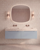 Mastello modular bathroom furniture Duuk ribbed matt white