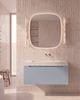 Mastello modular bathroom furniture Duuk ribbed matt white