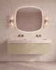 Mastello modular bathroom furniture Duuk ribbed matt white