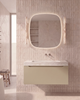 Mastello modular bathroom furniture Duuk ribbed matt white