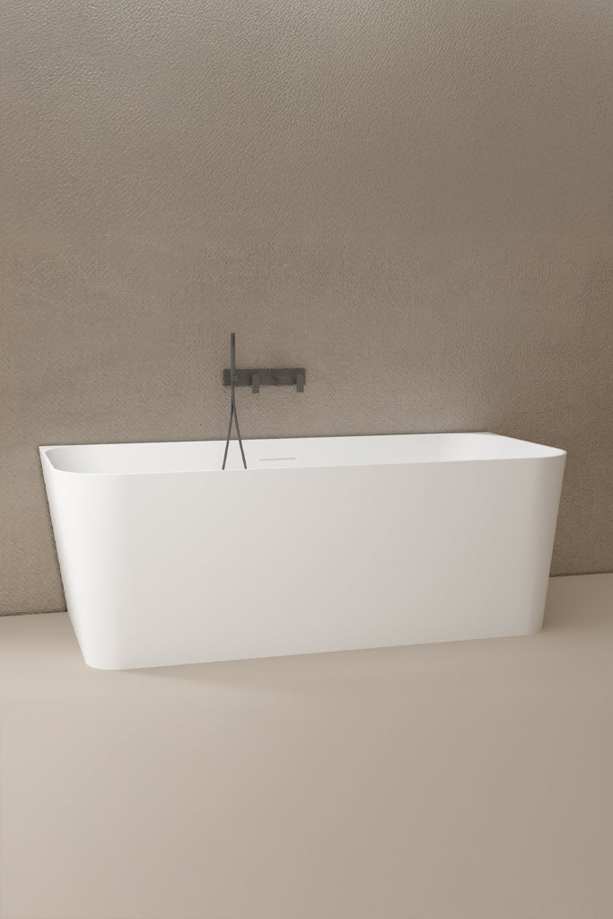 Mastello luxe back-to-wall bad in witte kleur