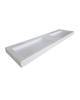 Mastello solid surface double washbasin Cascate matt white without tap holes - 140 cm