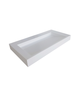 Mastello solid surface single washbasin Cascate matt white - 100 cm