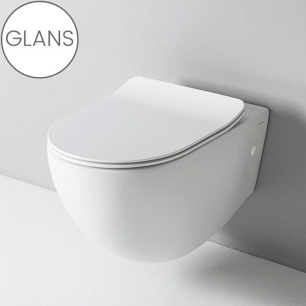 Artceram hangend toilet rimless met soft-close toiletzitting glans wit