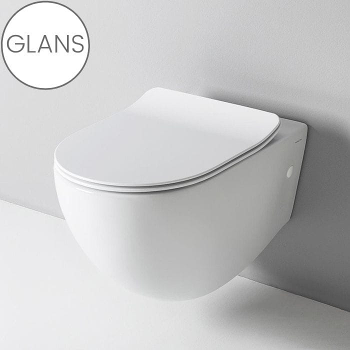 Artceram toilet glans wit met Tece inbouwreservoir en bedieningspaneel Now