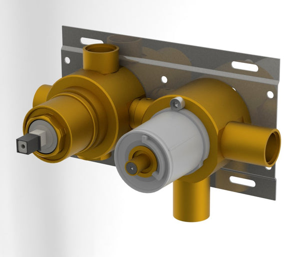 Mastello inbouwdeel RVS thermostaatkraan met omstel horizontaal