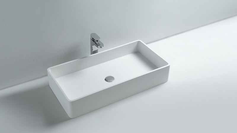 Ideavit solid surface waskom Solidtop mat wit - 80 cm