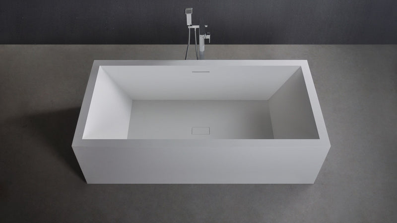 Ideavit solid surface vrijstaand bad Solidvitas mat wit - 180 cm