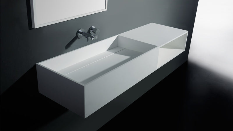 Ideavit solid surface wastafel Solidpure mat wit - 140 cm