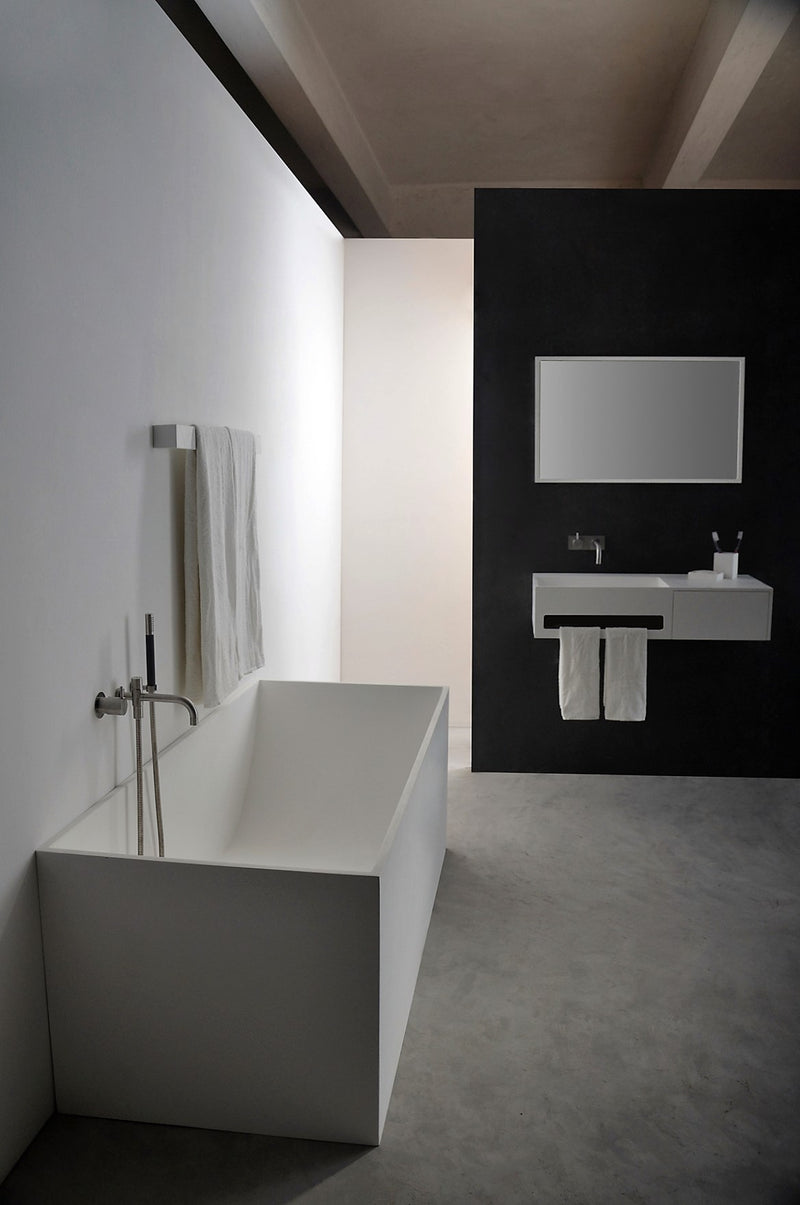 Ideavit solid surface vrijstaand bad Solidstar mat wit - 170 cm