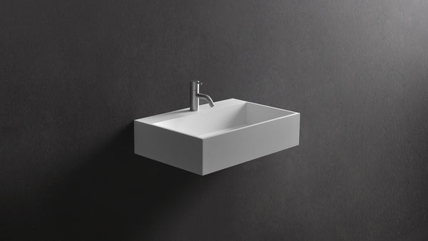 Ideavit solid surface toiletfontein Solidcube mat wit - 30 cm