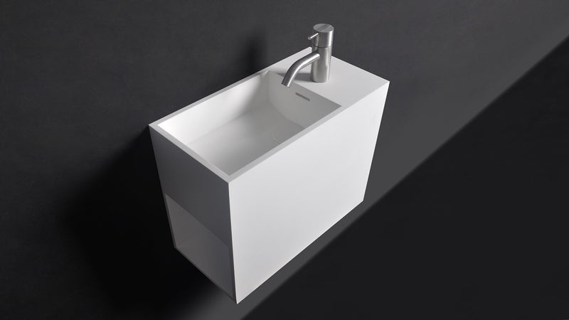 Ideavit solid surface toiletfontein Solidwash mat wit - 45 cm
