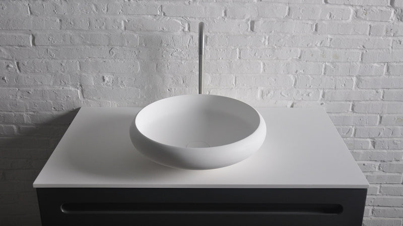 Ideavit solid surface waskom Solidego mat wit - 40 cm