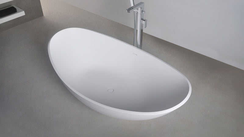Ideavit solid surface vrijstaand bad Solidlectus mat wit - 180 cm